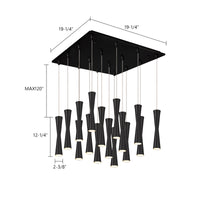Robson 16 Head Steel Multi Pendant