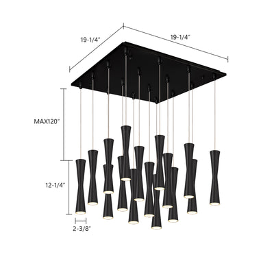 Robson 16 Head Steel Multi Pendant