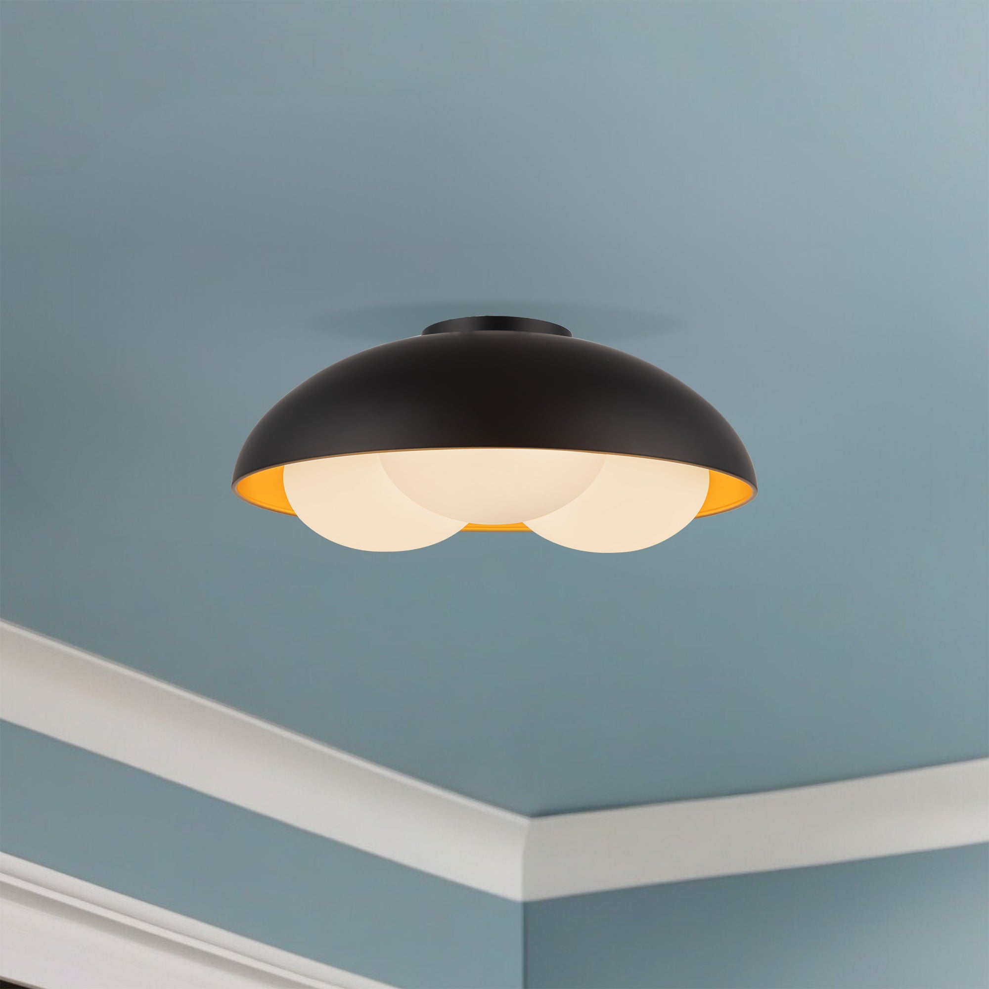 Robyn 16-in Steel Flush Mount
