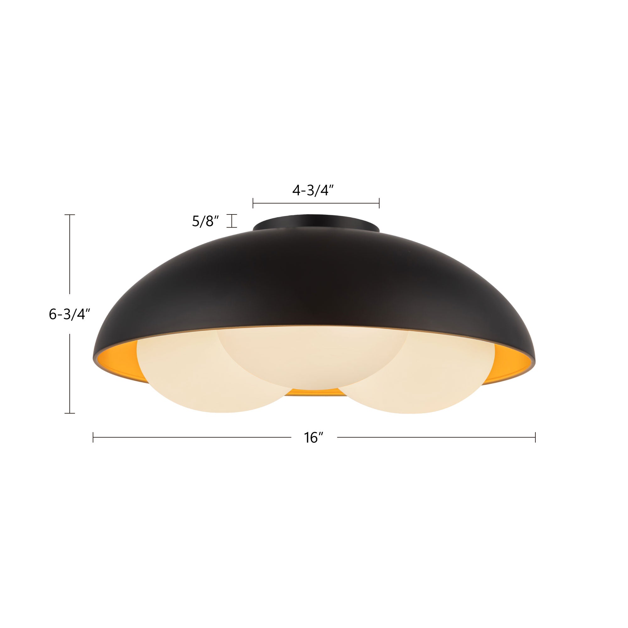 Robyn 16-in Steel Flush Mount