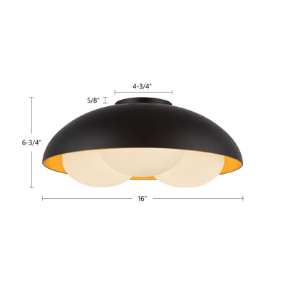 Robyn 16-in Steel Flush Mount