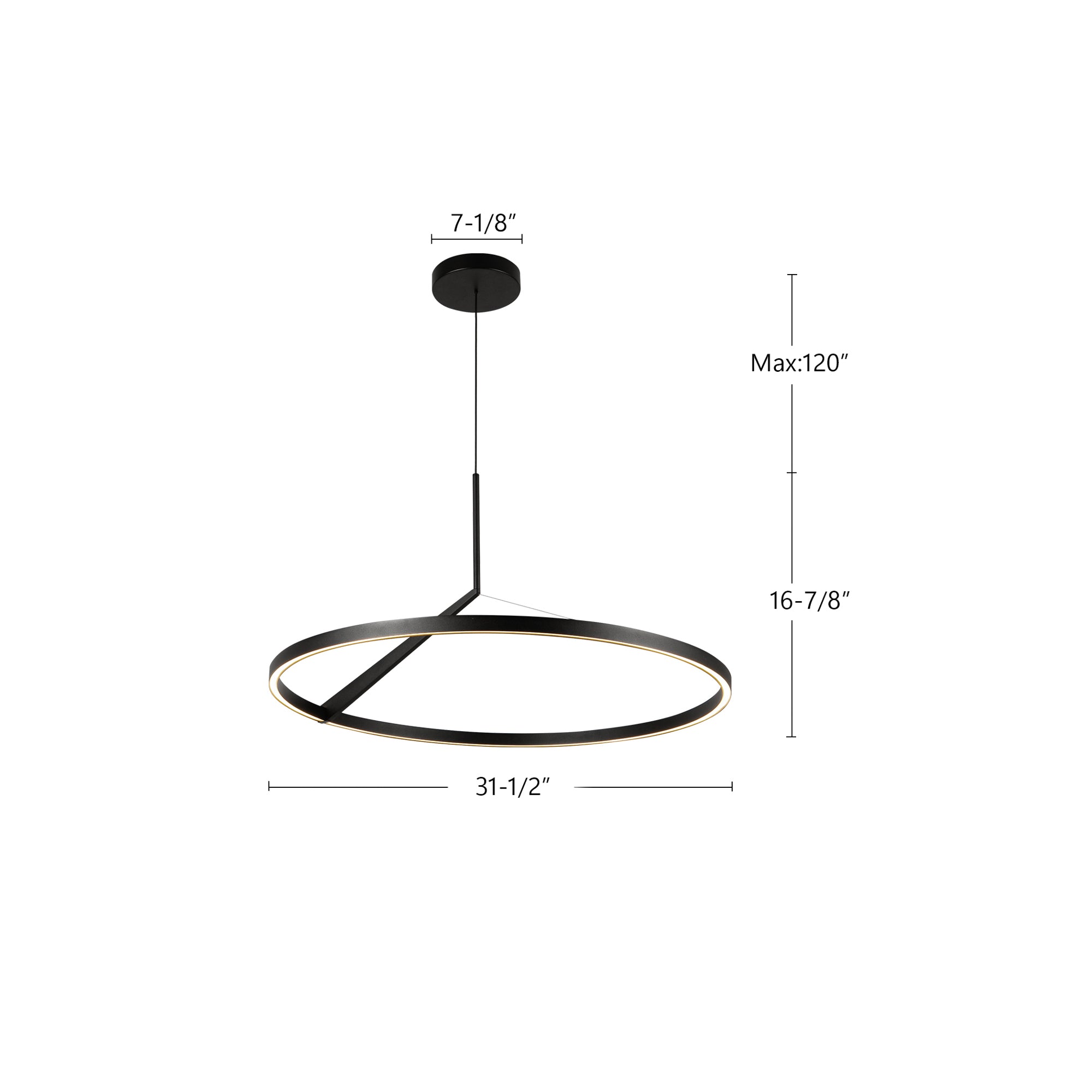 Roda 31-in Aluminum Pendant