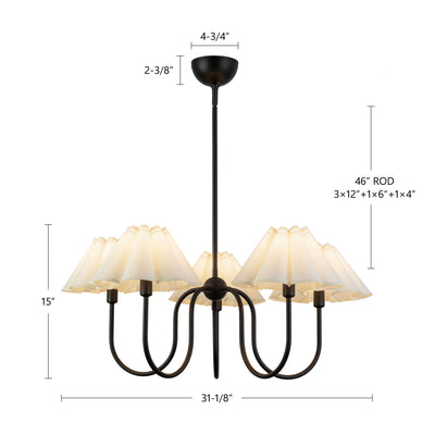 Rosemary 31-in Steel Chandelier