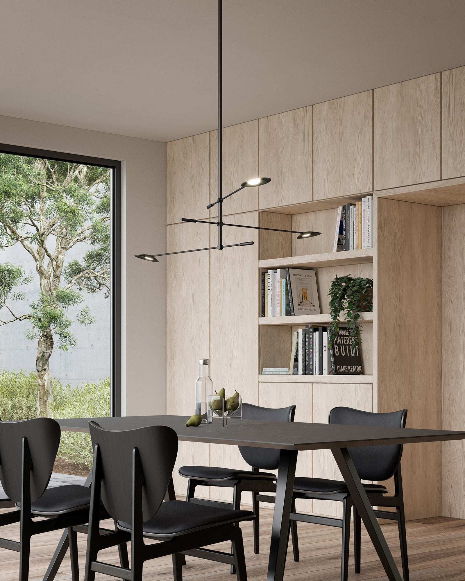 Rotaire 32-in Aluminum Chandelier