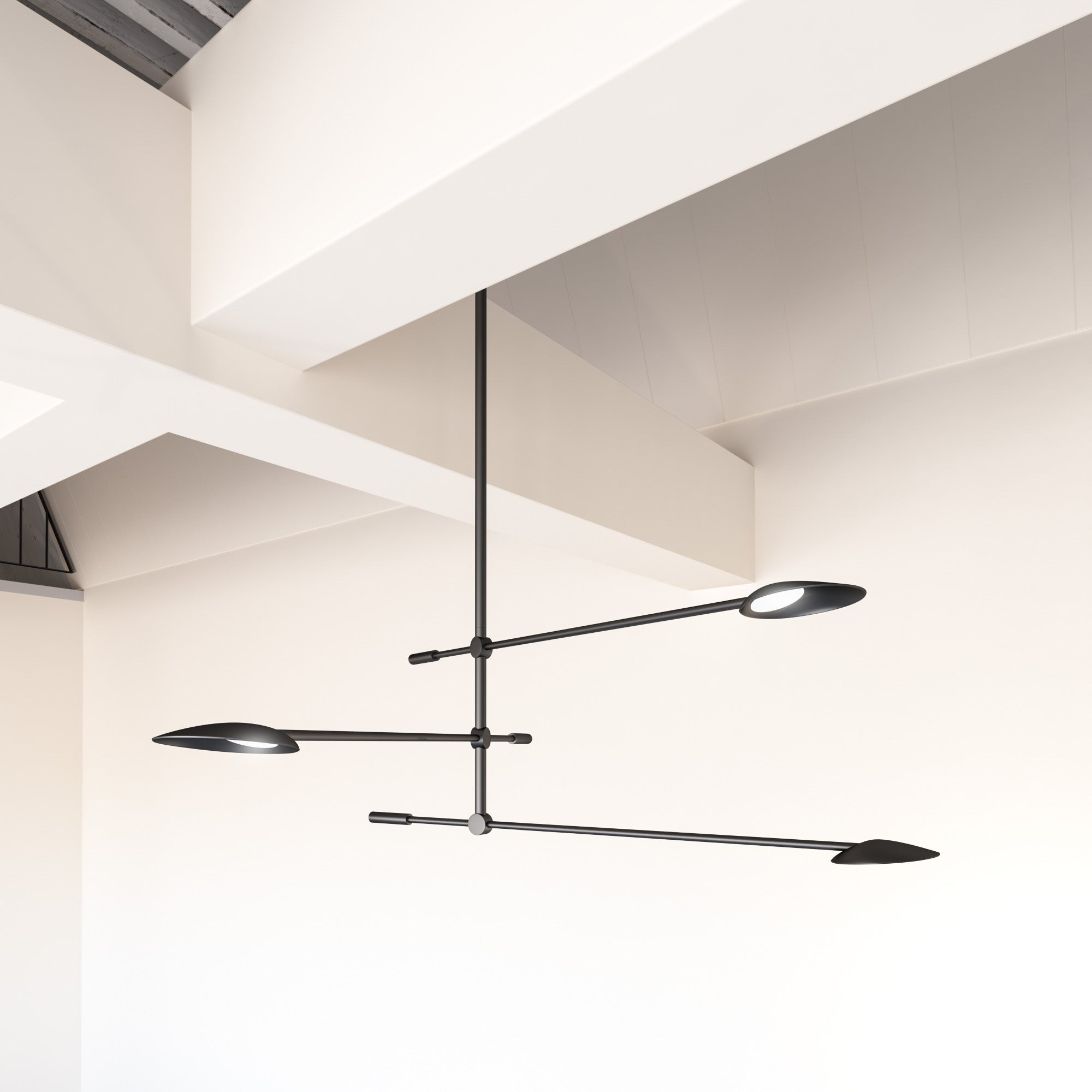 Rotaire 32-in Aluminum Chandelier