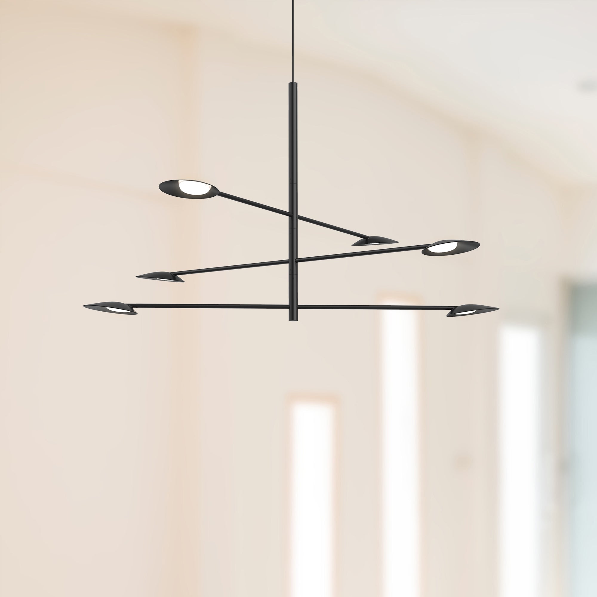 Rotaire 36-in Aluminum Chandelier
