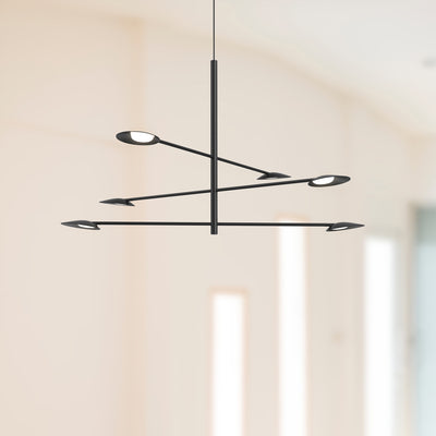 Rotaire 36-in Aluminum Chandelier