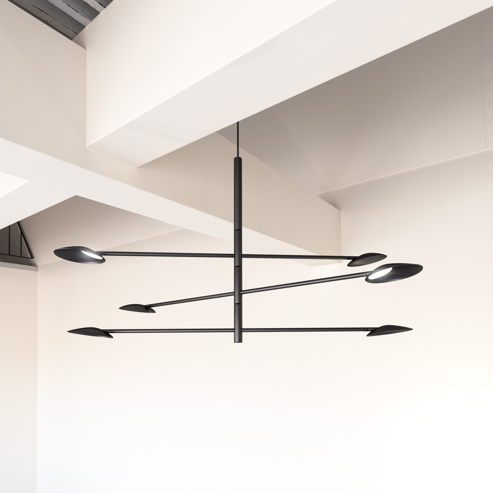Rotaire 36-in Aluminum Chandelier
