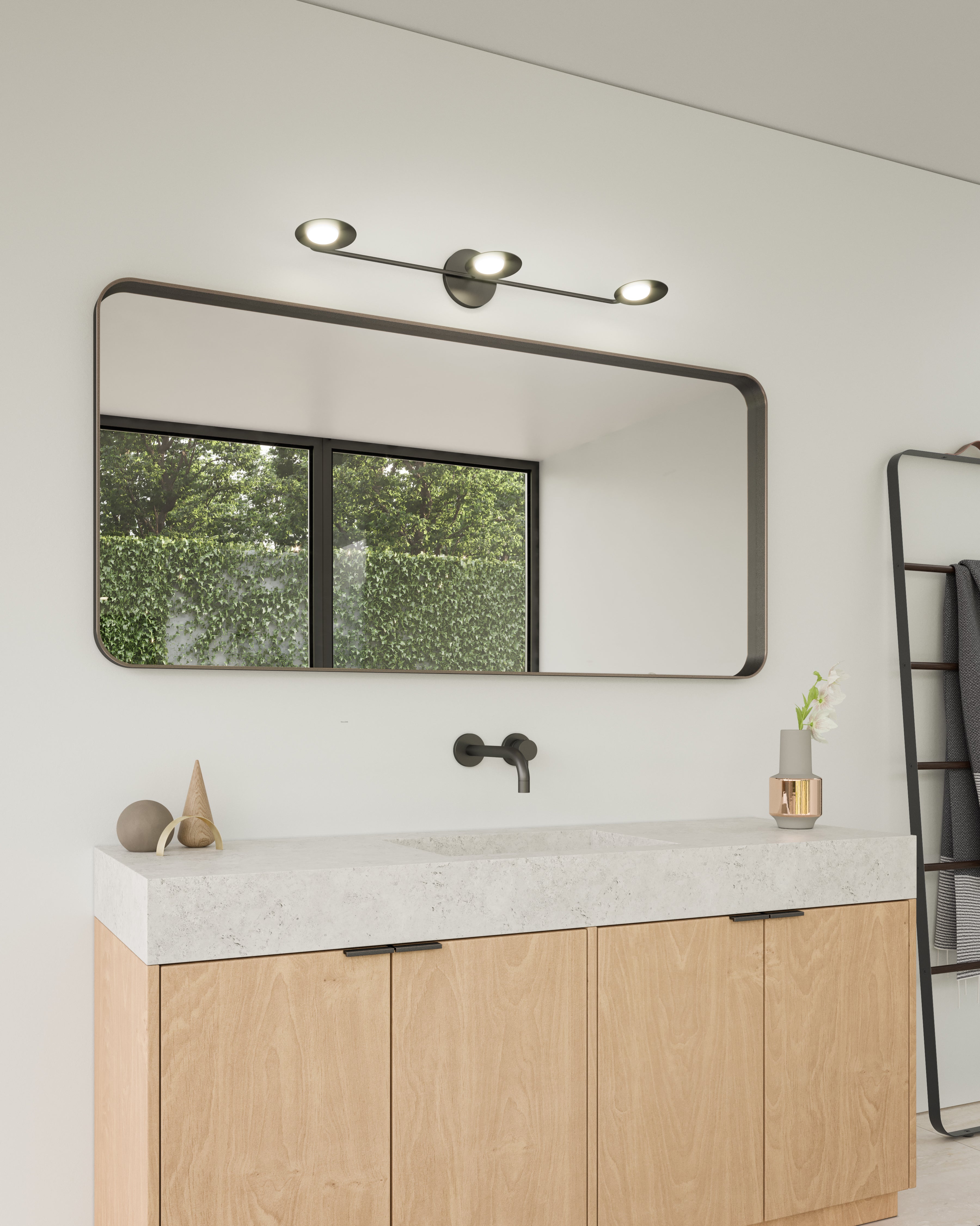 Rotaire 33-in Aluminum Vanity Light
