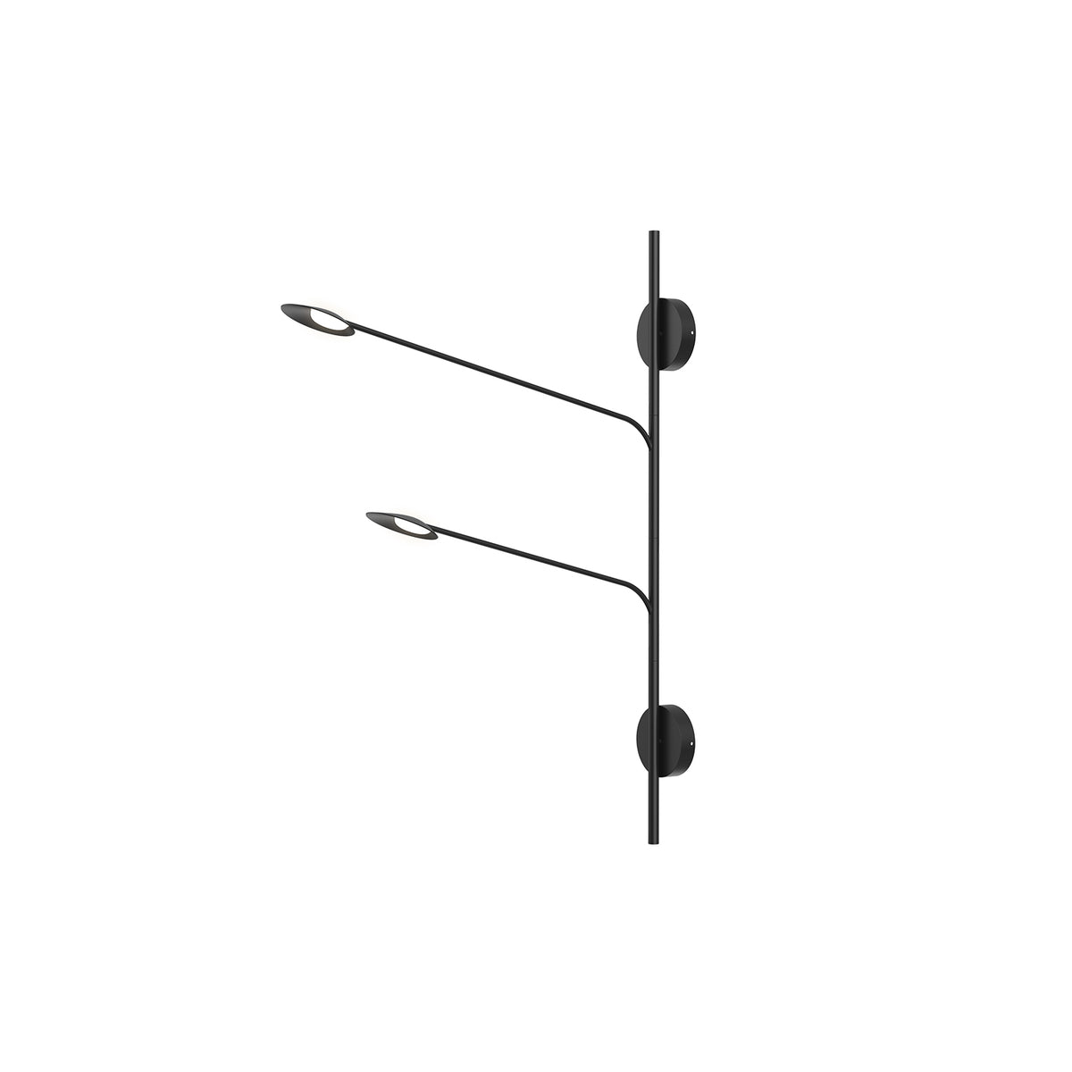 Rotaire 2 Head Aluminum Steel Wall Sconce