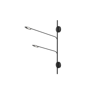 Rotaire 2 Head Aluminum Steel Wall Sconce