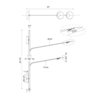 Rotaire 2 Head Aluminum Steel Wall Sconce