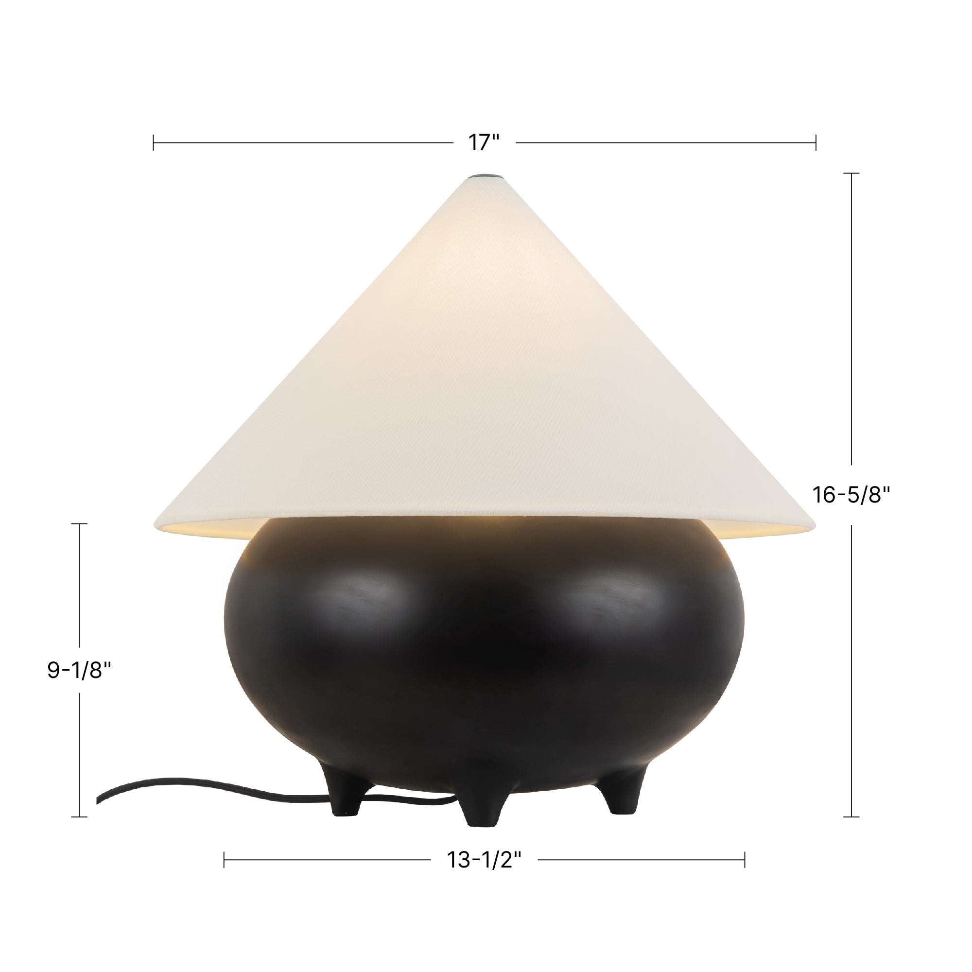 Rowan 17-in Steel Table Lamp