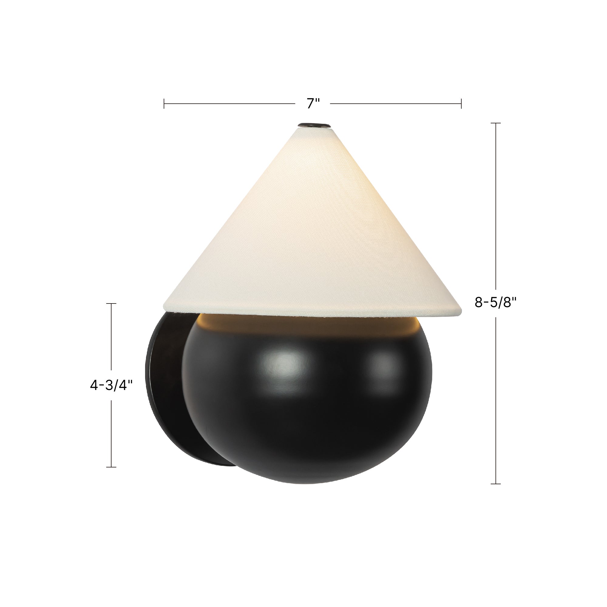 Rowan 9-in Steel Linen Wall Sconce