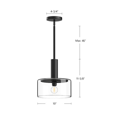 Royale 10-in Steel Pendant