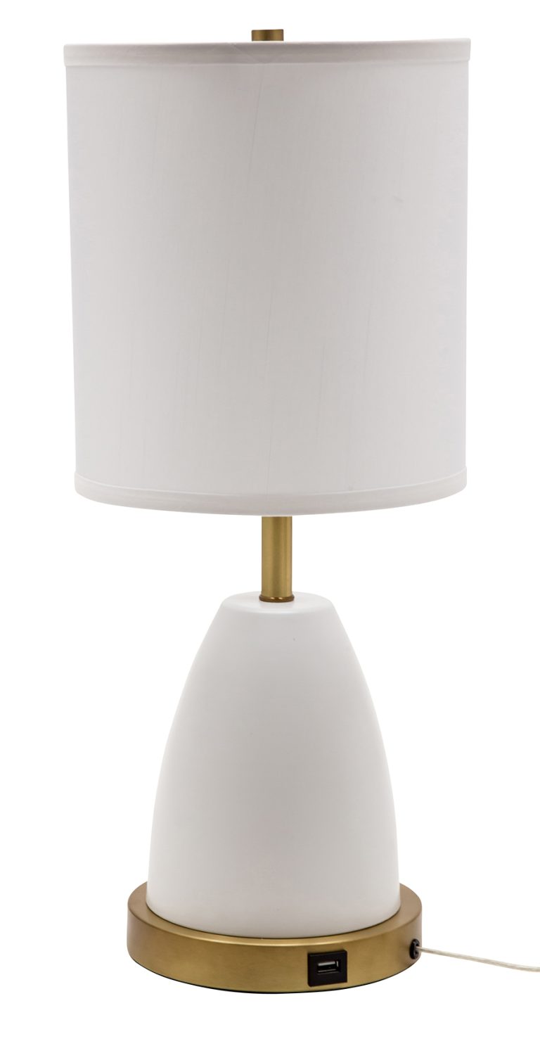 21-inch Rupert White Accent Table Lamp