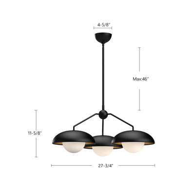 Rubio 28-in Steel Chandelier