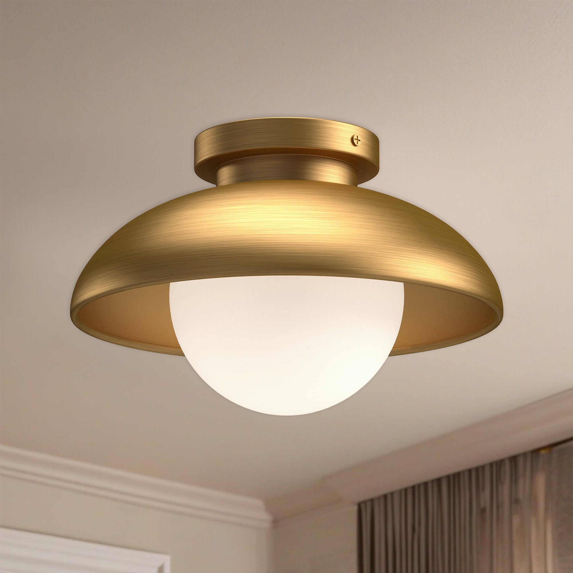 Rubio 12-in Steel Flush Mount