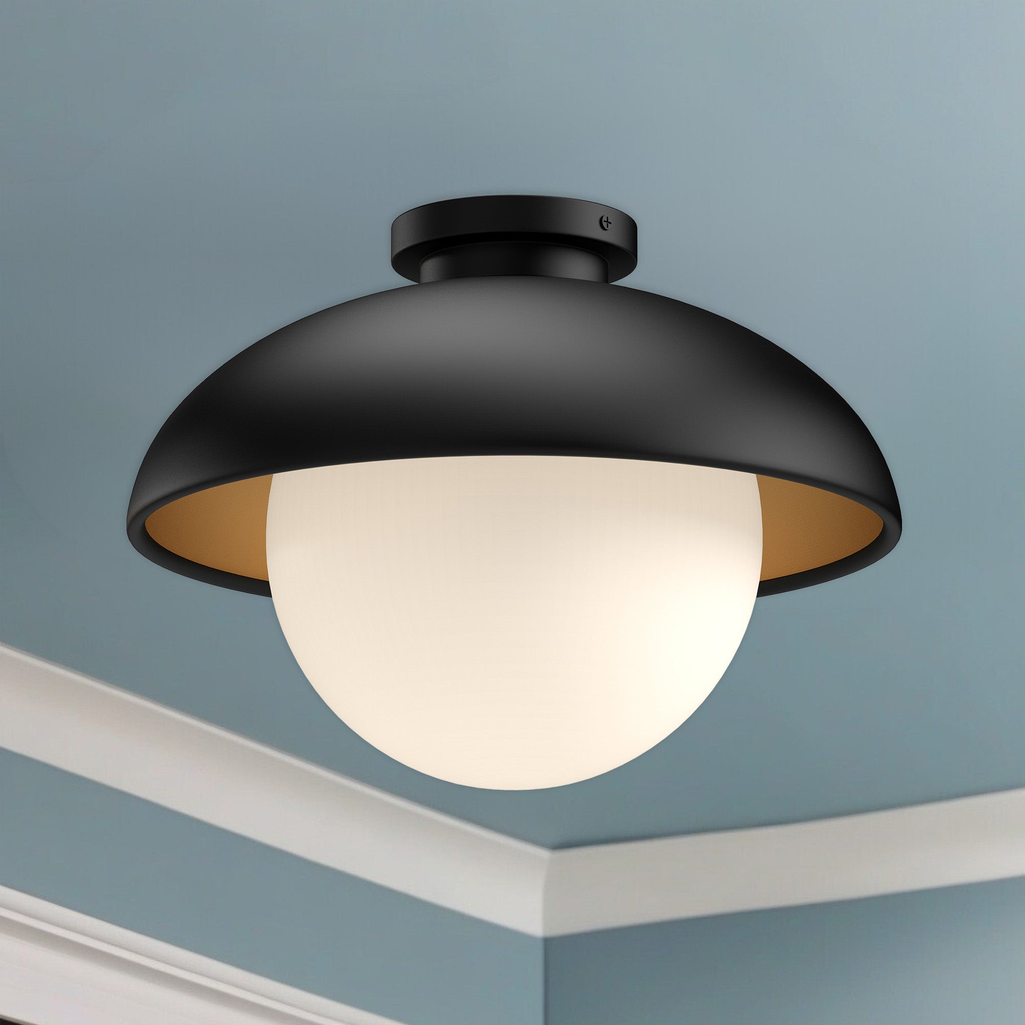 Rubio 16-in Steel Flush Mount