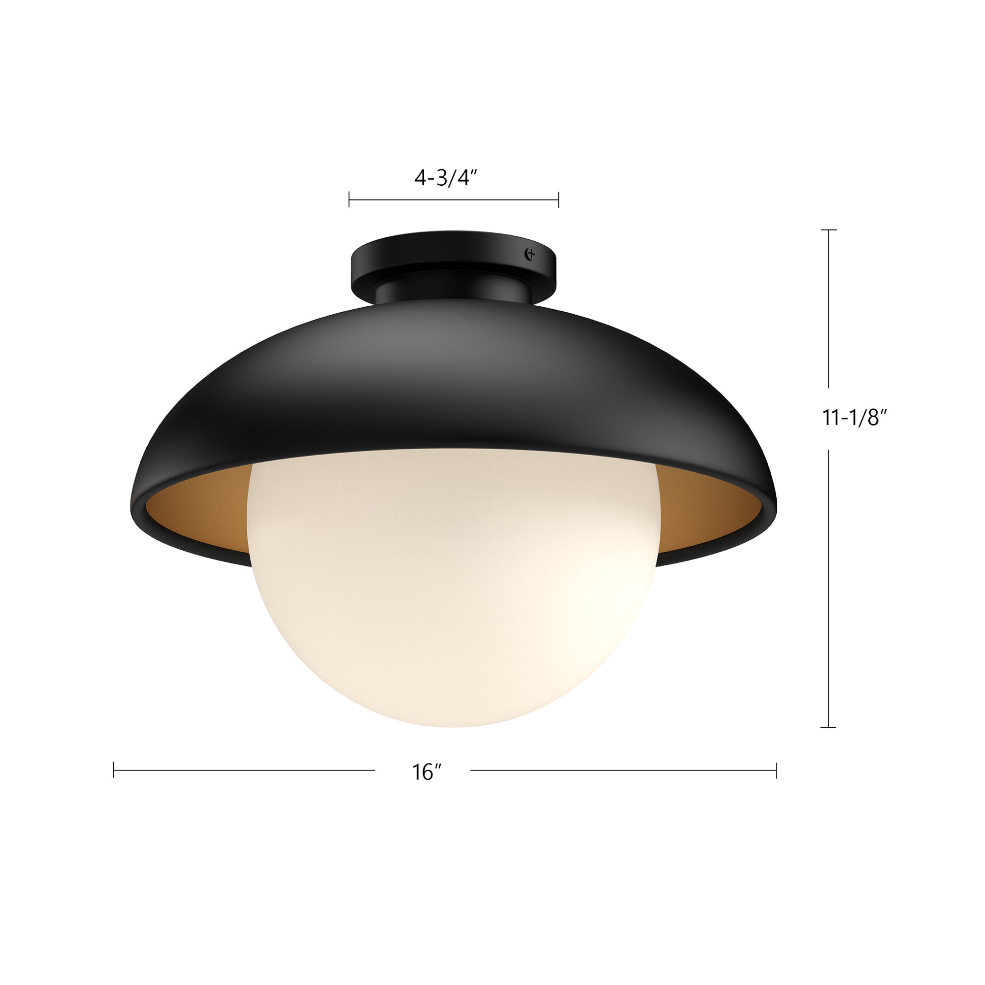 Rubio 16-in Steel Flush Mount