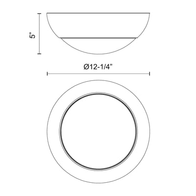 Rubio 11-in Steel Flush Mount