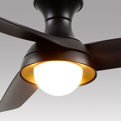 Rubio-H 54-in Matte Black Reversible DC LED Ceiling Fan