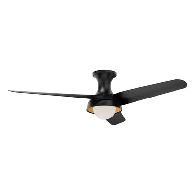 Rubio-H 54-in Matte Black Reversible DC LED Ceiling Fan