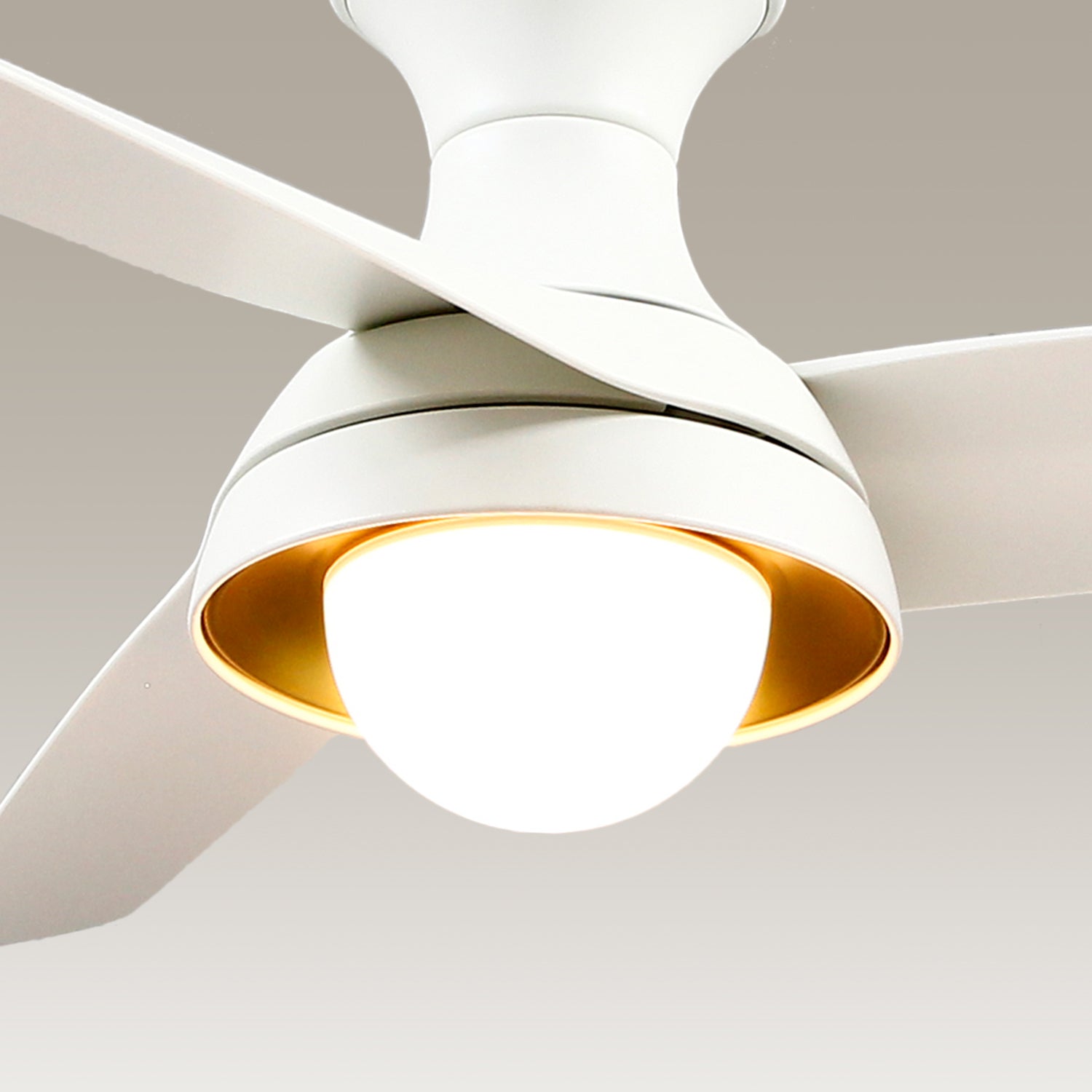 Rubio-H 54-in White Reversible DC LED Ceiling Fan