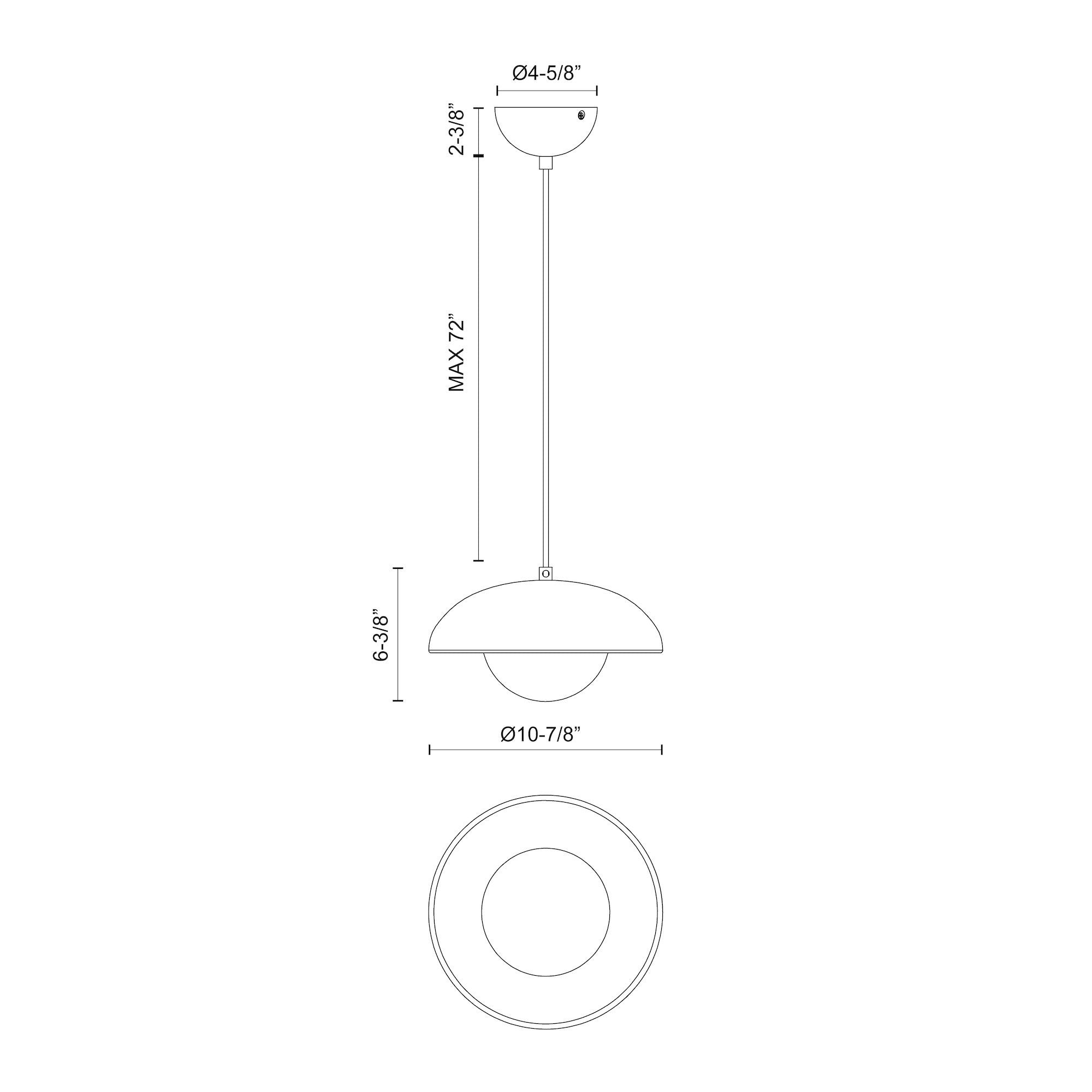 Rubio 11-in Steel Pendant