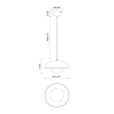 Rubio 11-in Steel Pendant
