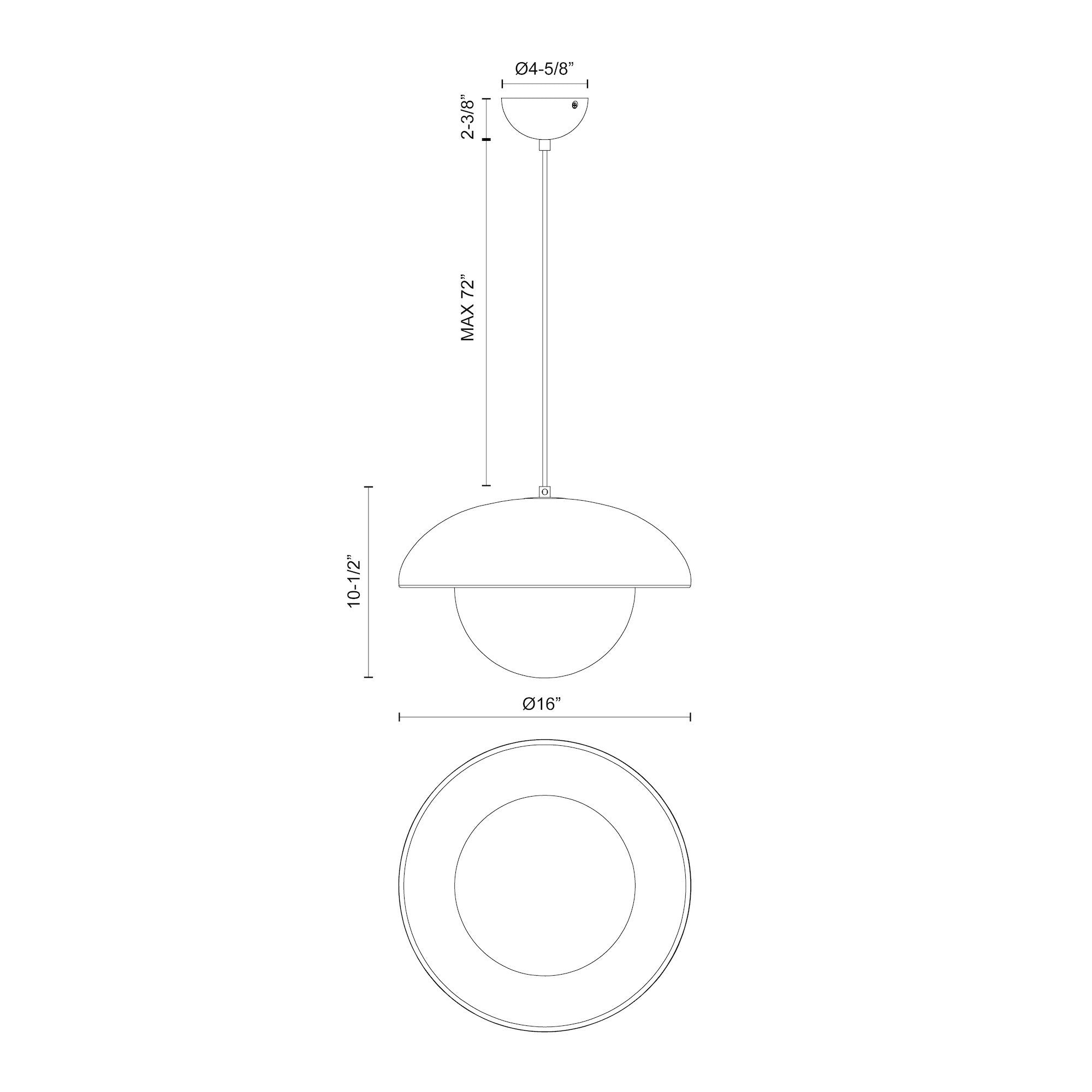 Rubio 16-in Steel Pendant