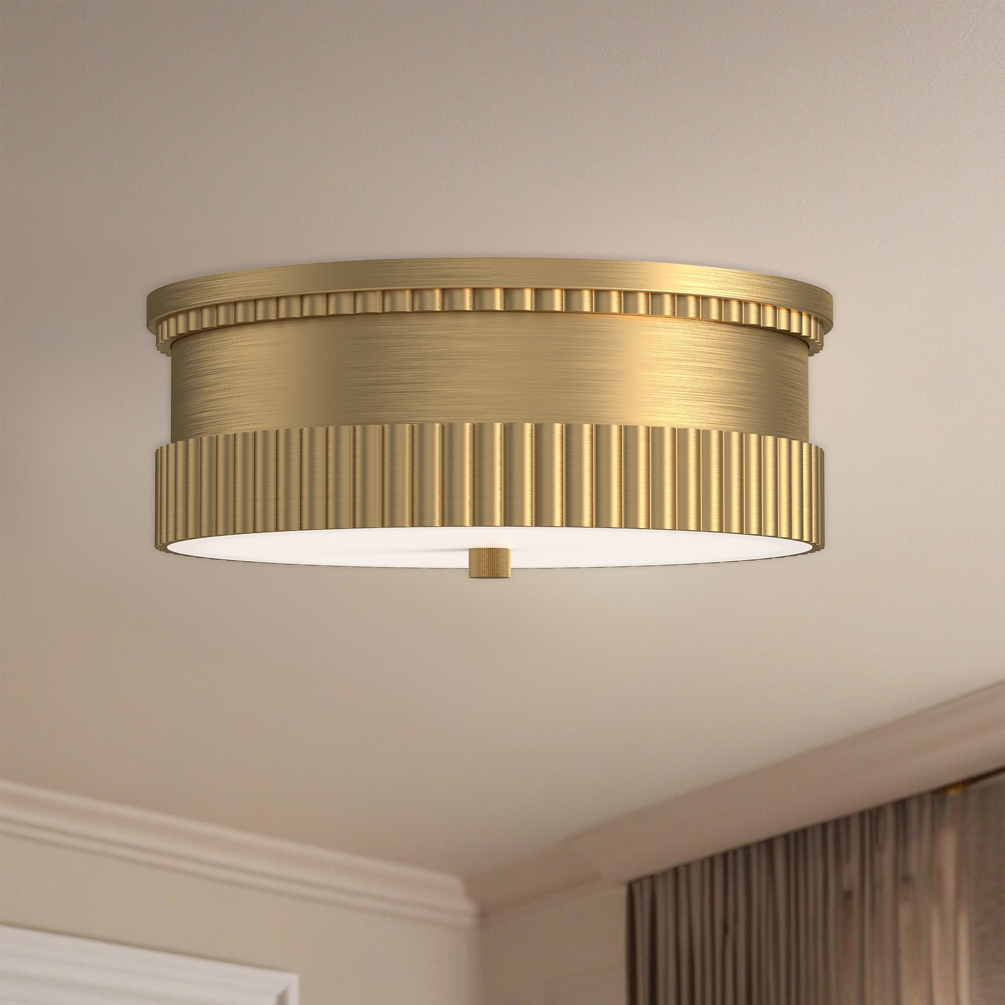 Rue 14-in Steel Flush Mount