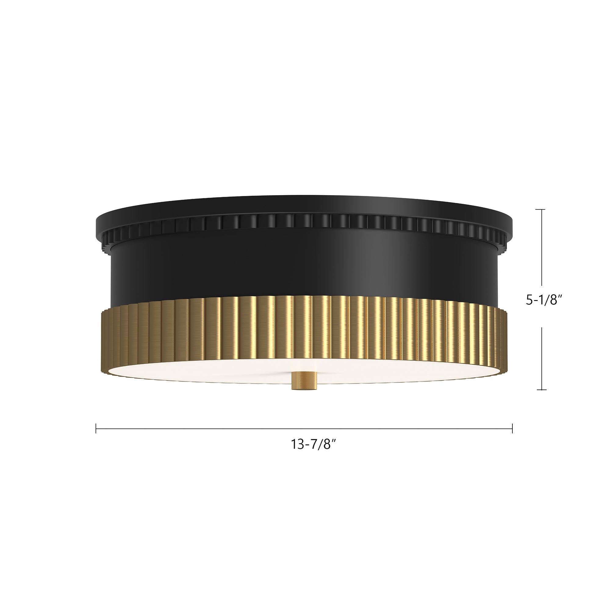 Rue 14-in Steel Flush Mount