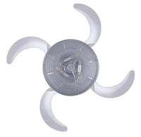 Carbondale 48 Inch 3 Light Silver Ceiling Fan with Retractable Blades