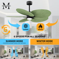 Alessandra Tropical 5-Blade Ceiling Fan with LED Light