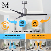 56-Inch Eliza 3-Blade Ceiling Fan Without Light Kit