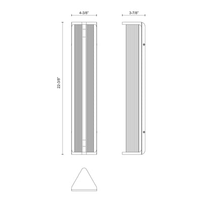 Sabre 23-in Steel Vanity Light
