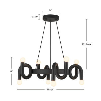 Sadie 23-in Aluminum Chandelier