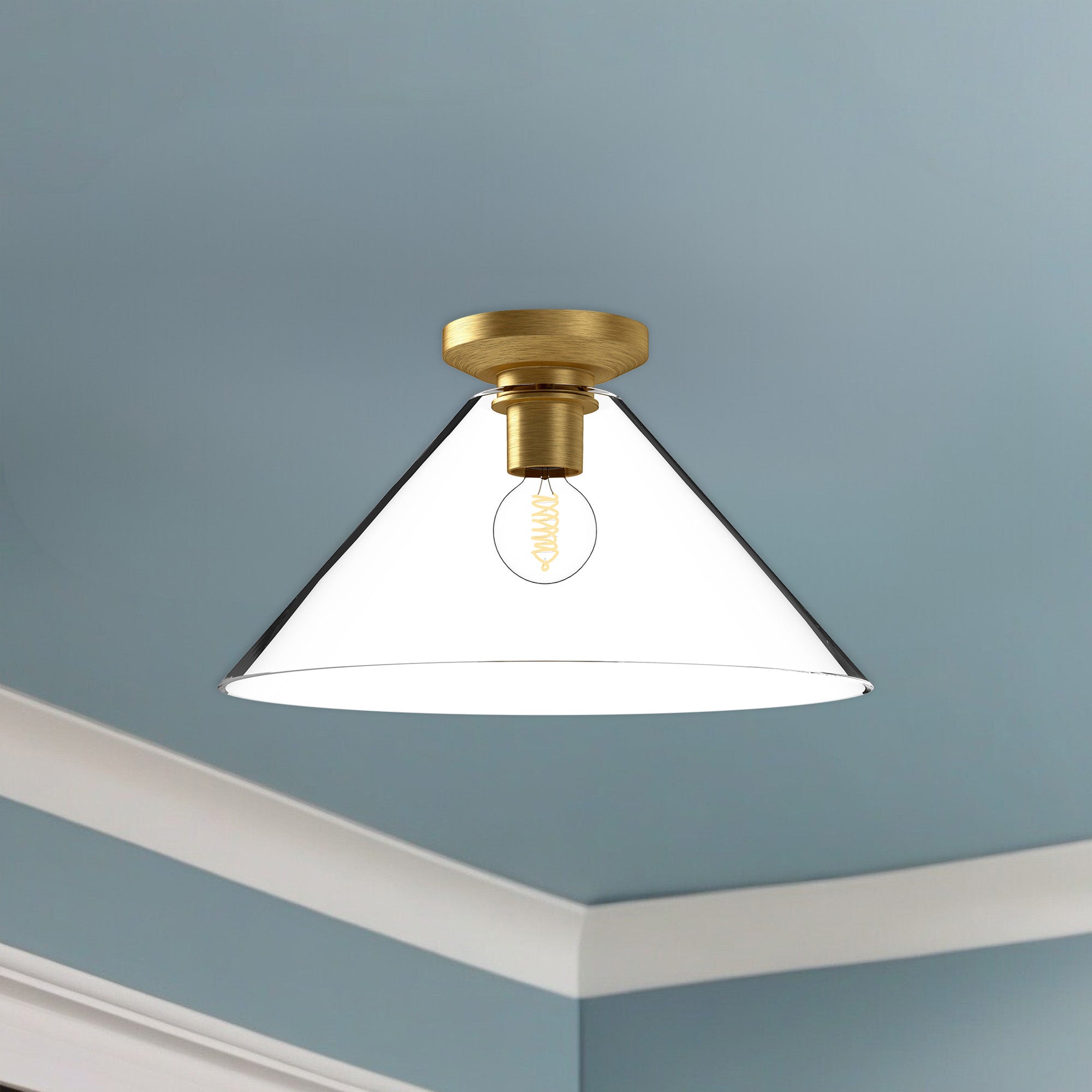 Salem 14-in Steel Flush Mount