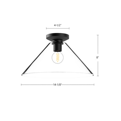 Salem 14-in Steel Flush Mount