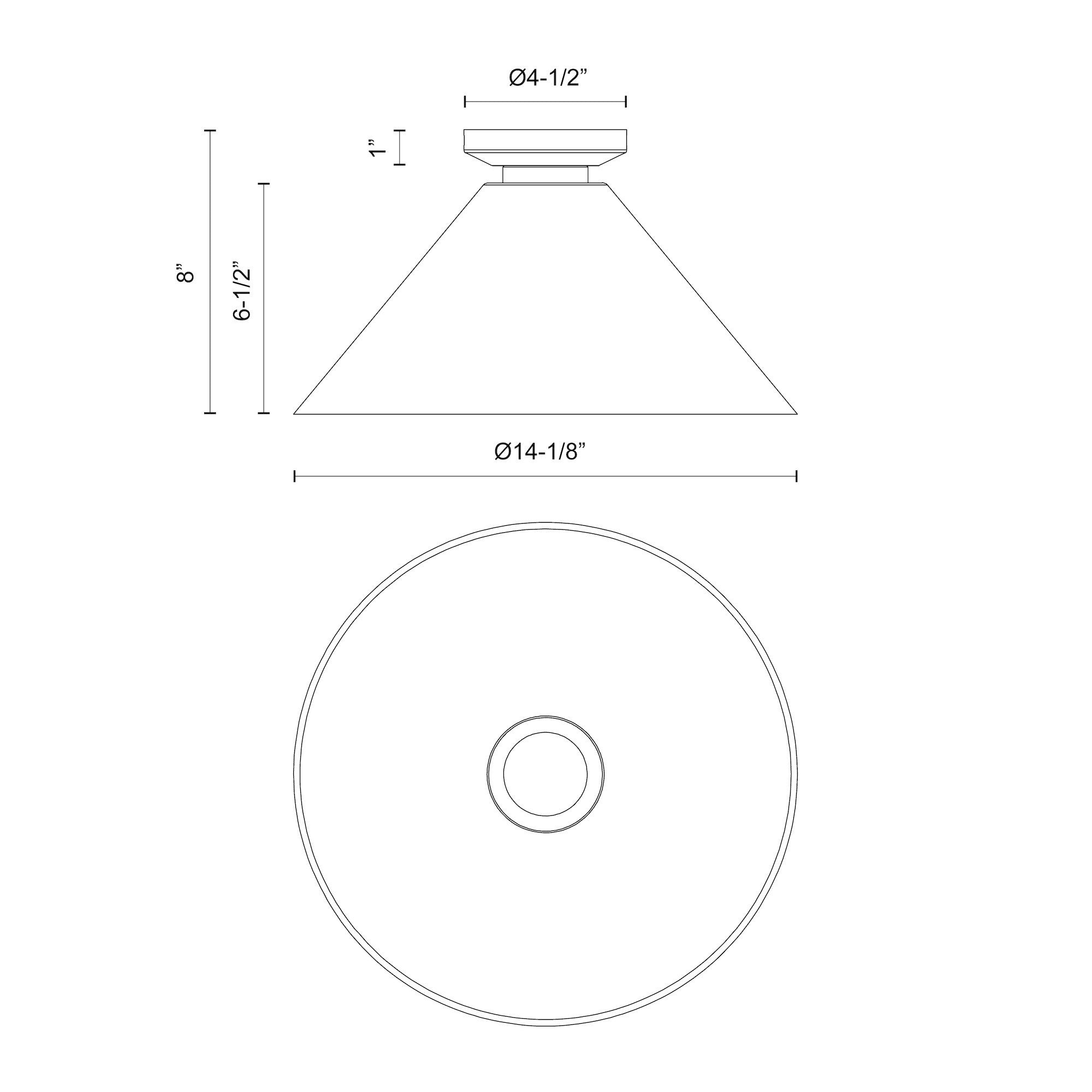 Salem 14-in Steel Flush Mount