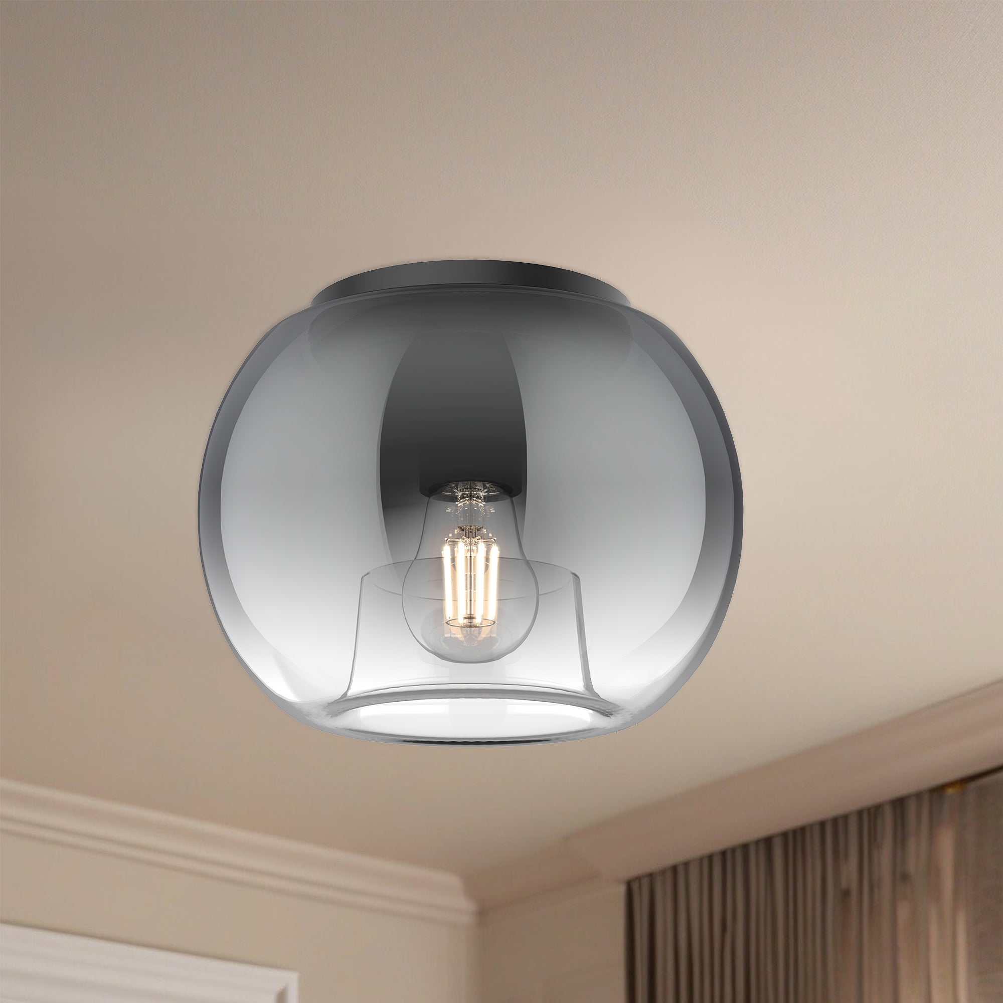 Samar 8-in Steel Flush Mount