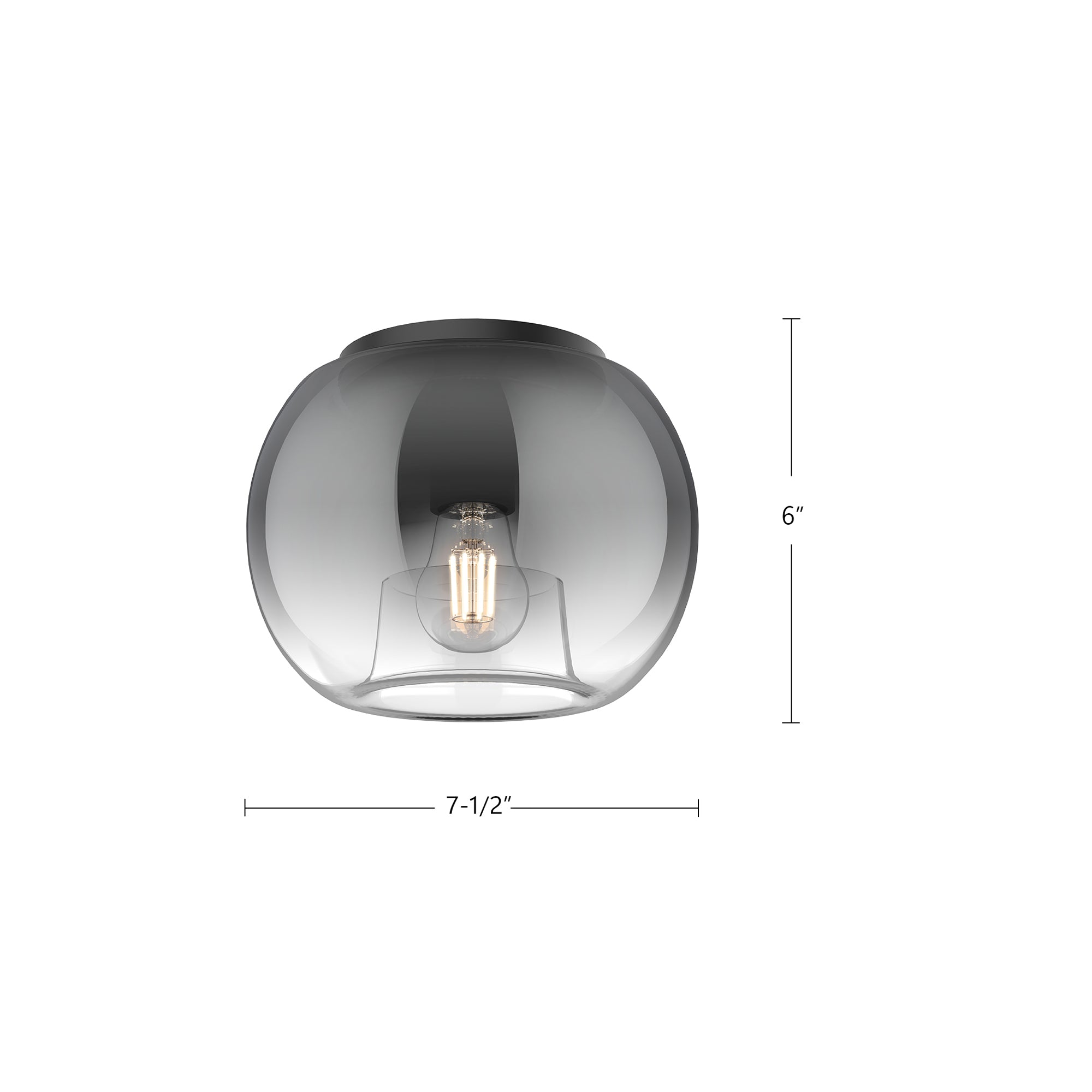 Samar 8-in Steel Flush Mount