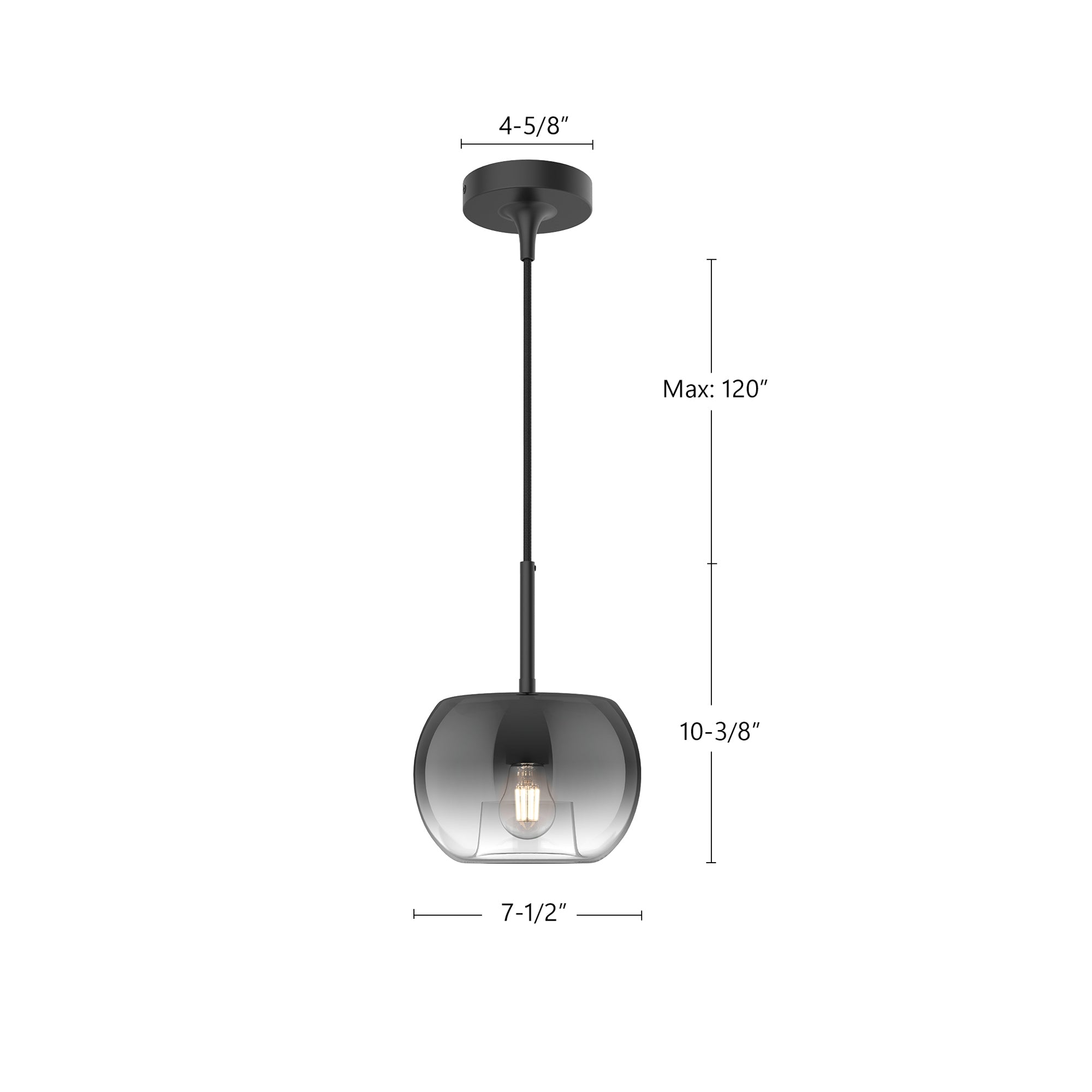 Samar 8-in Steel Pendant