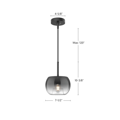 Samar 8-in Steel Pendant