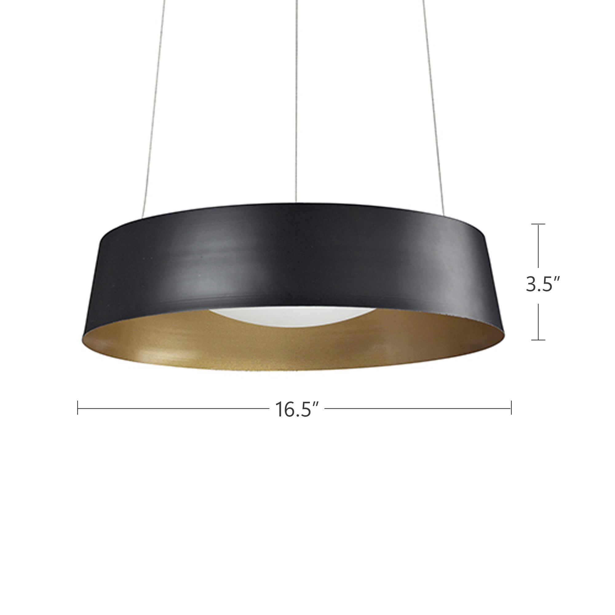 Sampson 16-in Aluminum Pendant