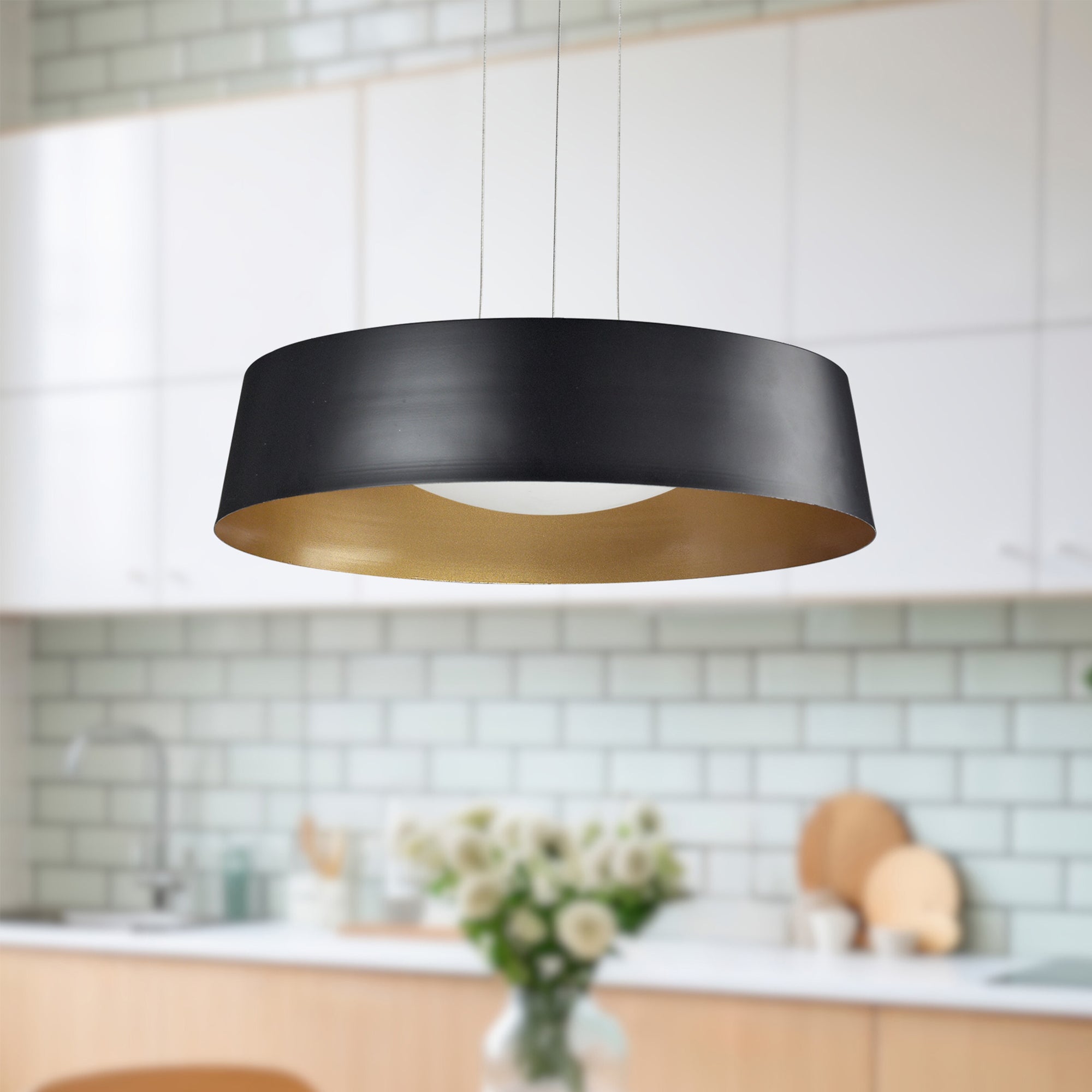 Sampson 16-in Aluminum Pendant
