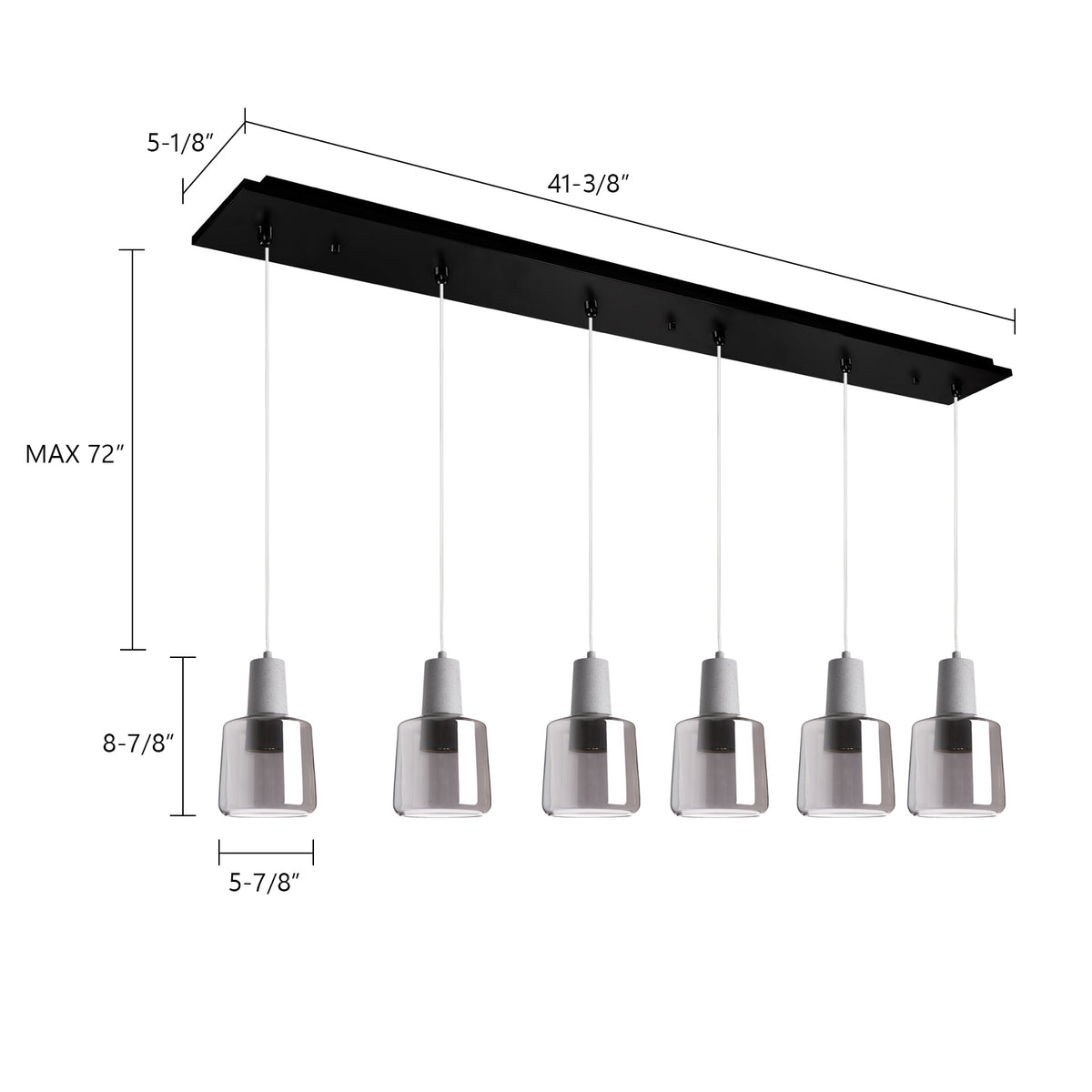 Samson 42-in Steel Multi Pendant