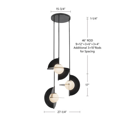 Scorpio 27-in Aluminum Chandelier