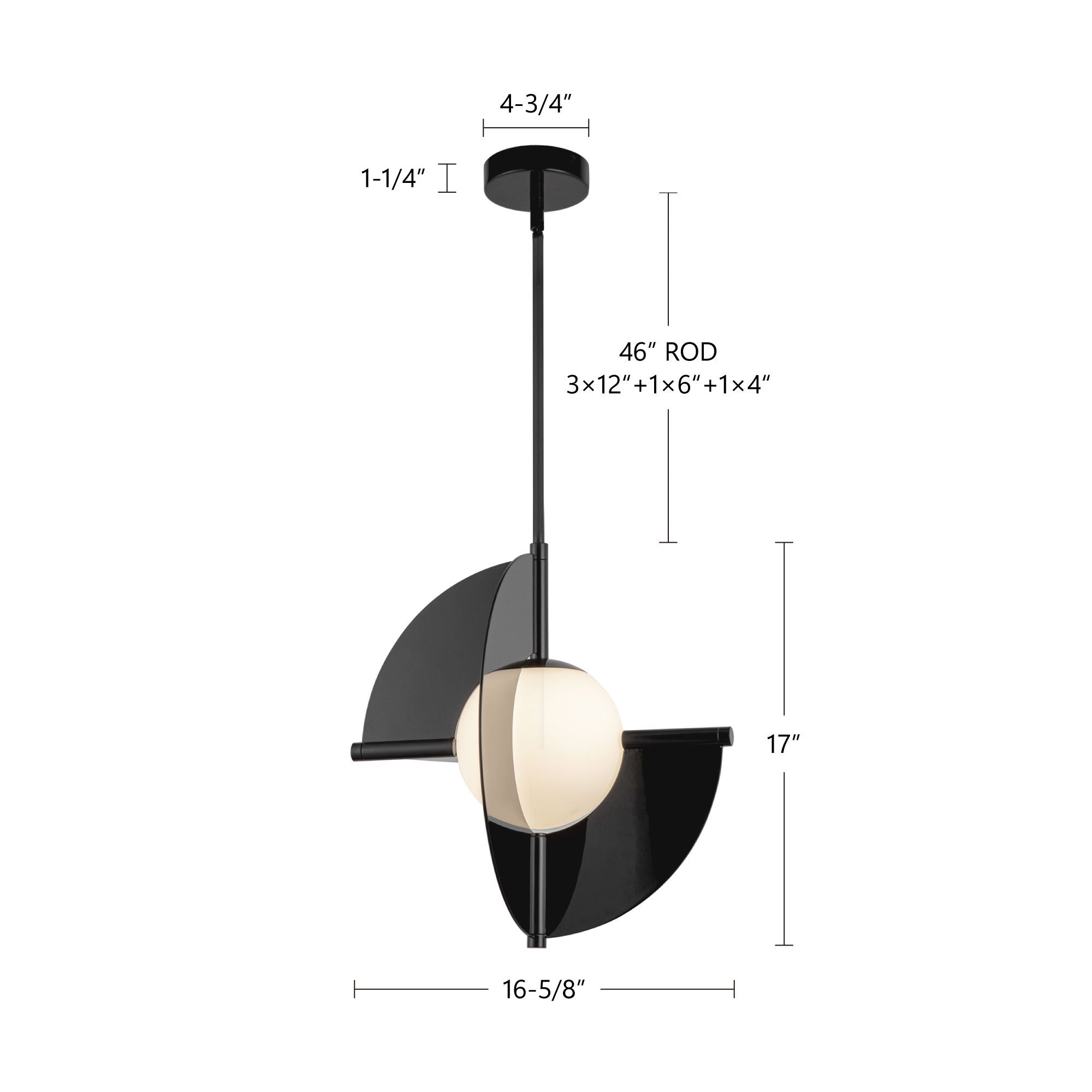 Scorpio 16-in Aluminum Pendant